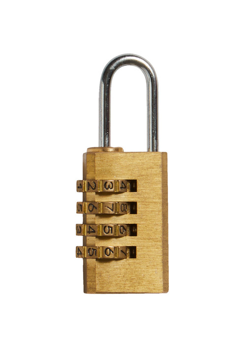 Hængelås m/kode 20 mm messing